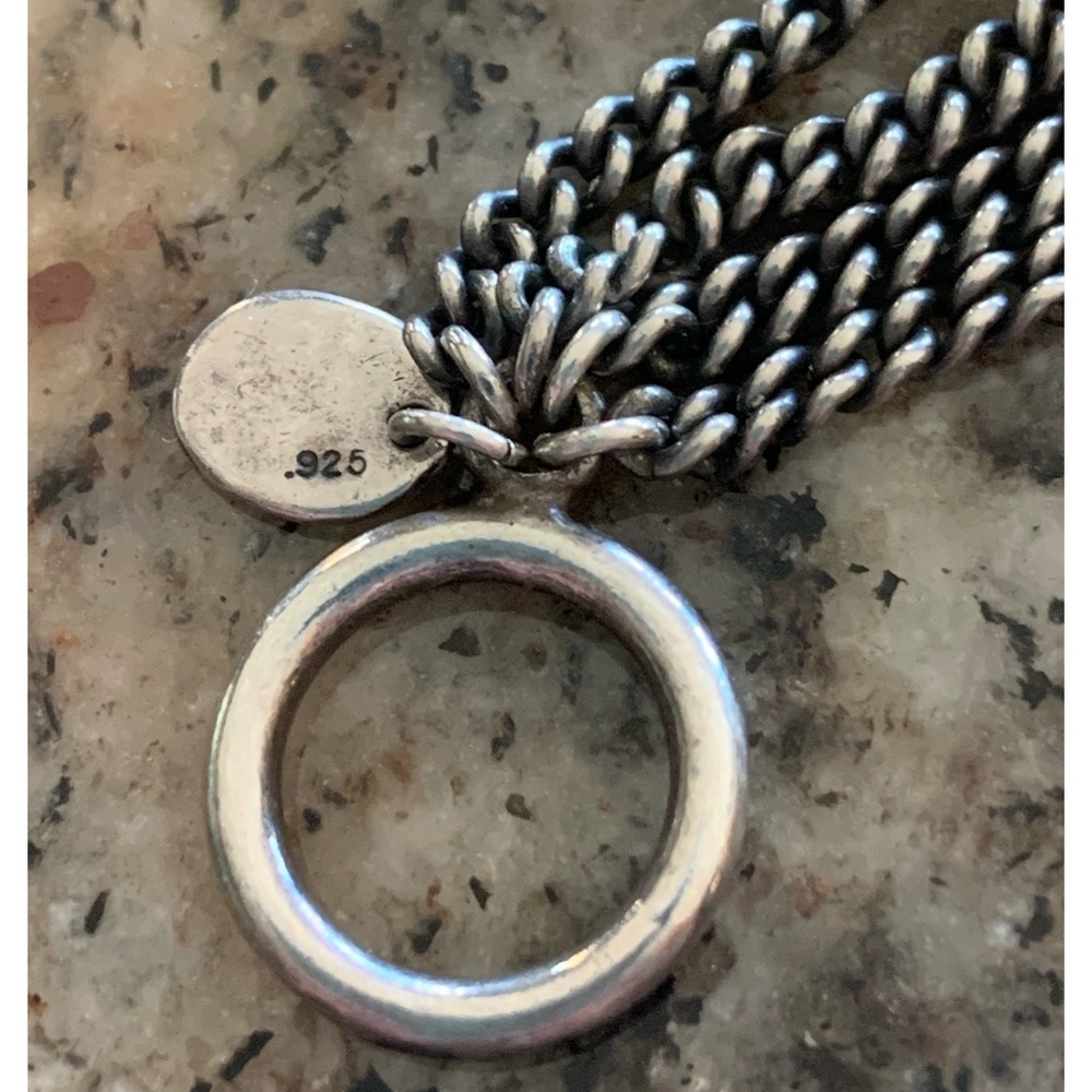 Chan Luu Sterling Silver Moonstone Link & 4 Strand Chain Bracelet - Picture 11 of 11